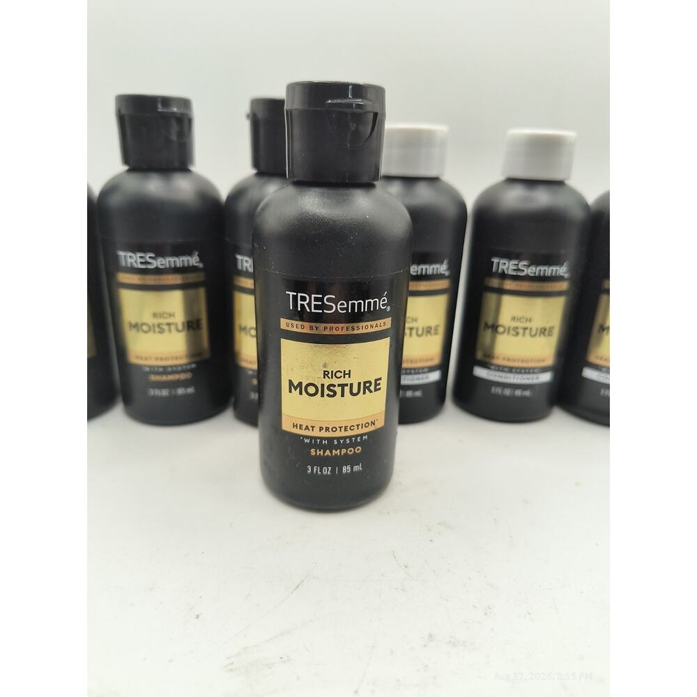 6 TRESemme MOISTURE RICH Shampoo & Conditioner for Hair Travel Size Combo 3 oz - Picture 2 of 8